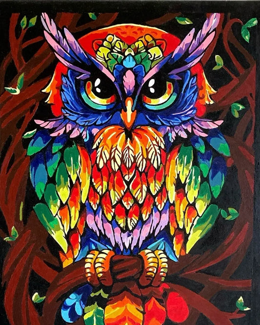 Vibrant Wisdom: The Majestic Owl