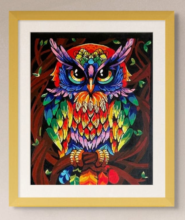 Vibrant Wisdom: The Majestic Owl